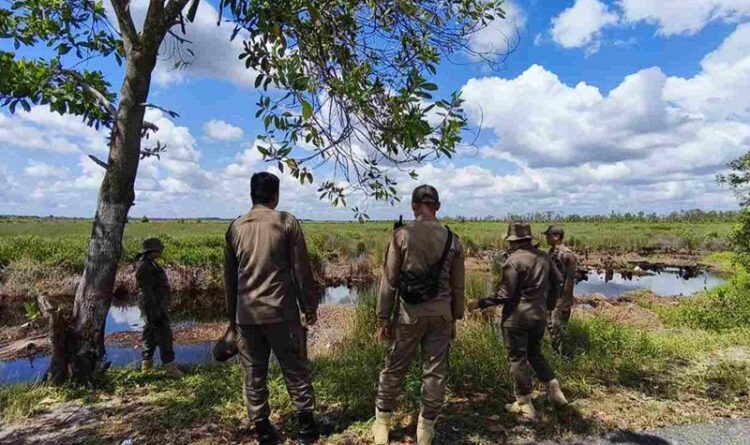 Satpol PP Kalteng Melalui TRC Karhutla Sambangi Lokasi Rawan Bencana Kebakaran