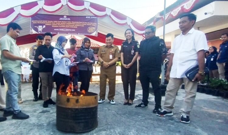 Pemusnahan Surat Suara Rusak, Bukti Transparansi Jelang PSU Barut
