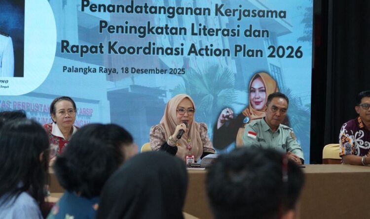 Dispursip Kalteng Teken MoU dengan 16 Lembaga, Susun Action Plan Literasi 2026
