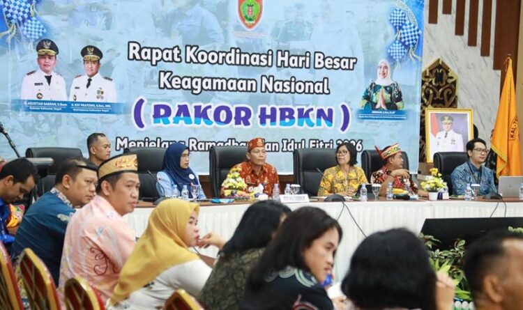 Rakor HBKN 2026, Pemprov Kalteng Pastikan Stok dan Harga Bahan Pokok Tetap Stabil