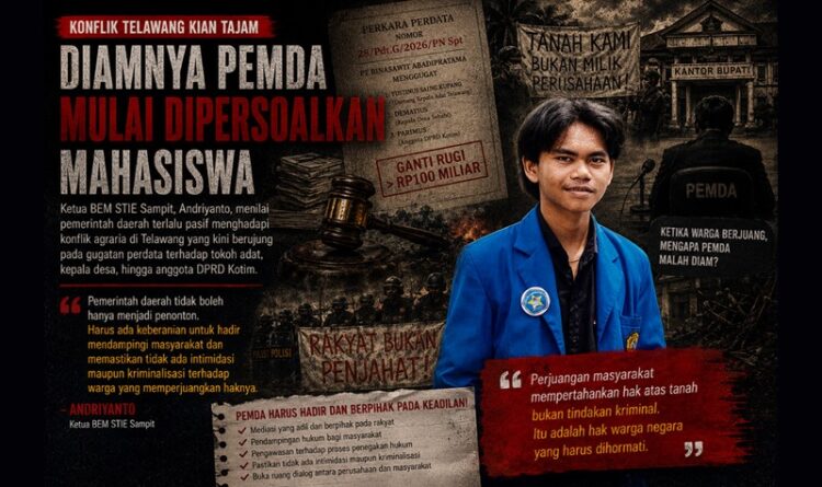 Konflik Telawang Kian Tajam, Diamnya Pemda Mulai Dipersoalkan Mahasiswa