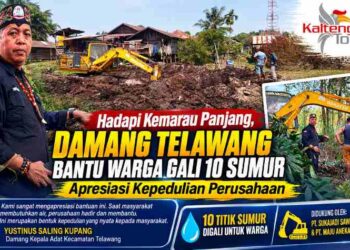 Hadapi Kemarau Panjang, Damang Telawang Bantu Warga Gali 10 Sumur, Apresiasi Kepedulian Perusahaan