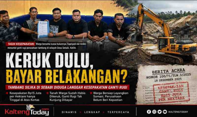 Keruk Dulu, Bayar Belakangan? Tambang Silika di Sebabi Dituding Langgar Kesepakatan Ganti Rugi