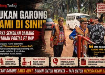 Sembilan Damang Tertahan di Portal PT BAP, Hermas: “Bukan Garong Kami di Sini”
