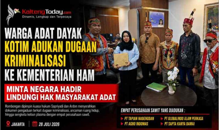 Warga Adat Dayak Kotim Adukan Dugaan Kriminalisasi ke Kementerian HAM, Minta Negara Hadir Lindungi Hak Masyarakat Adat