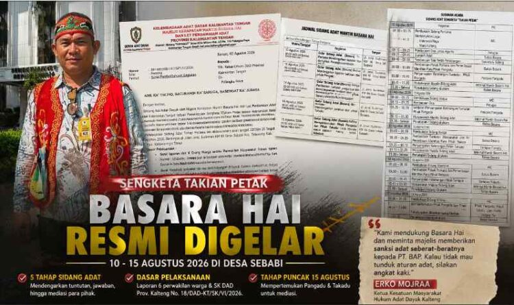 Basara Hai Sengketa Takian Petak Dijadwalkan 10–15 Agustus, Erko Mojra Minta Sanksi Adat Berat untuk PT BAP