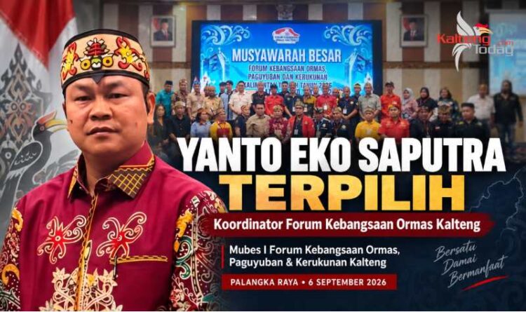 Yanto Eko Saputra Terpilih sebagai Koordinator Forum Kebangsaan Ormas Kalteng
