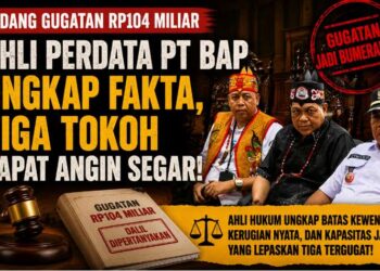 Ahli Perdata PT BAP Ungkap Batas Gugatan Rp104 Miliar, Tiga Tergugat Dapat Angin Segar