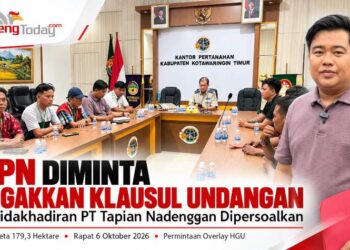 BPN Diminta Tegakkan Klausul Undangan : Ketidakhadiran PT Tapian Nadenggan Dipersoalkan